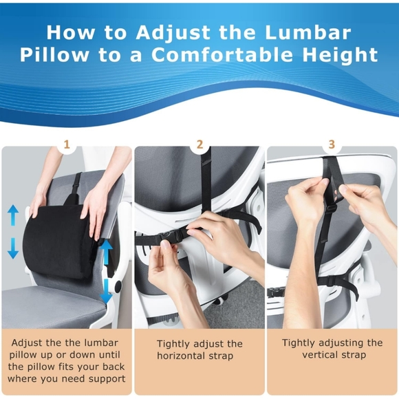 Lumbar Support Pillow in Velvet Black - Picture 5 of 9